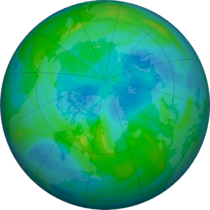 Arctic ozone map for 24 September 2017